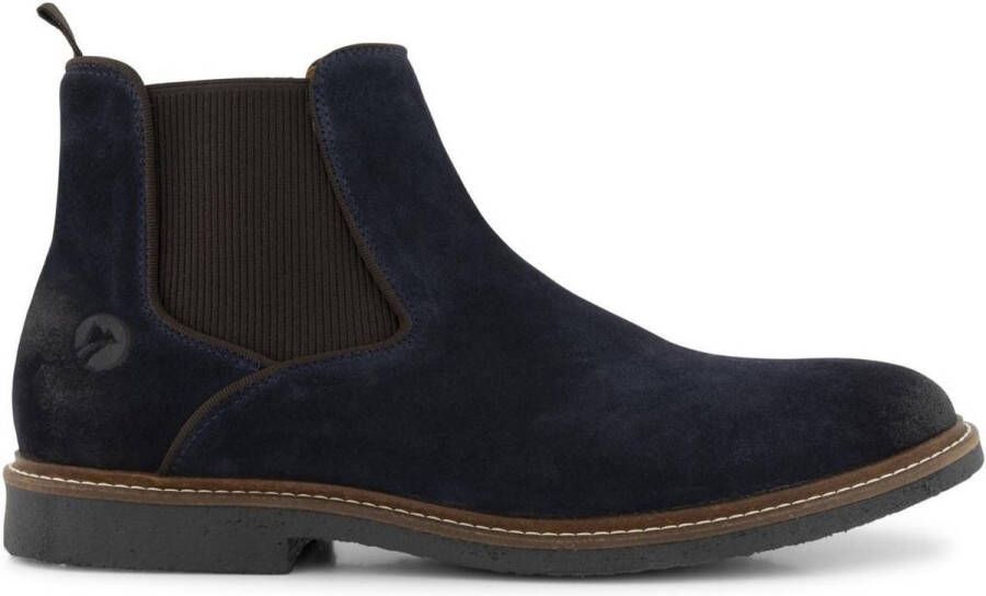 Travelin ' Glasgow Chelsea Halfhoge Suede leren herenschoen boot Nette  schoenen Blauw leer - Schoenen.nl