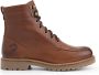 Travelin ' Haugesund Dames Leren Veterschoenen Wol gevoerde boots Cognac leer - Thumbnail 1