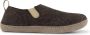 Travelin ' In-Home Heren Sloffen Wollen Pantoffels Suede zool Bruin - Thumbnail 1