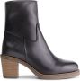 Travelin ' Isere Dames enkellaars 100% leer Boots met hak Zwart - Thumbnail 1