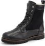 Travelin ' Kids Enkellaars Ask Veterboots met rits Wol gevoerde Kinderschoenen Zwart Leer - Thumbnail 1