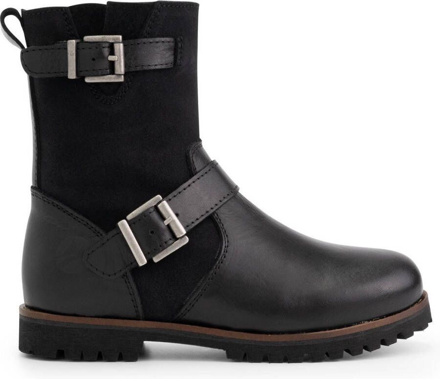 Travelin ' Kids Outdoorlaarzen Lii Wol gevoerde Kinderschoenen met rits Zwart Leer - Foto 2