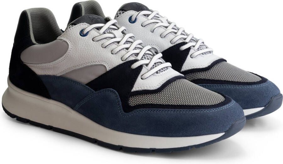 Travelin ' Ledbury Leren Herensneakers Mannen veterschoenen Blauw leer