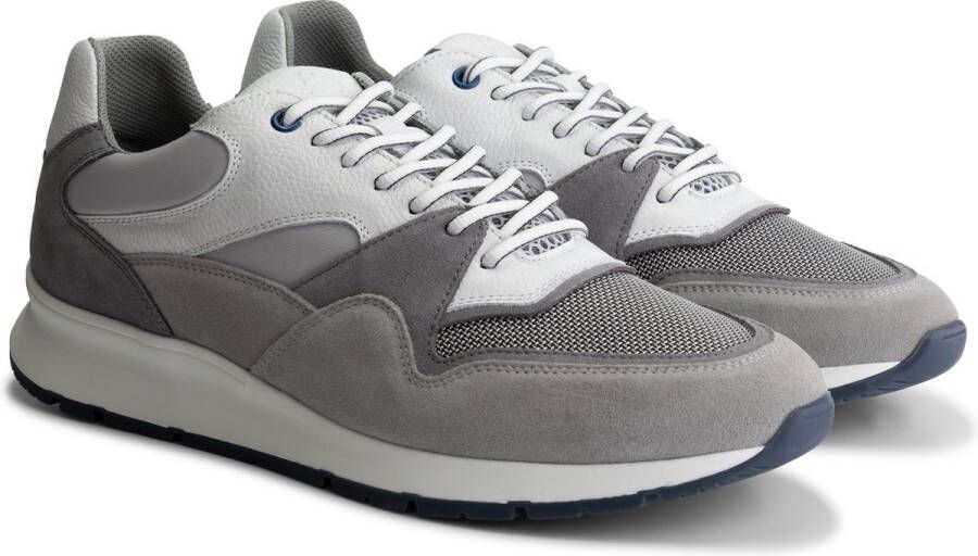 Travelin ' Ledbury Leren Herensneakers Mannen veterschoenen Lichtgrijs leer