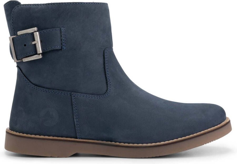 Travelin ' Louargat Nubuck leren Enkellaarjes Dames Blauw leer