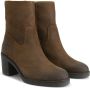 Travelin ' Mortain Dames Suede leren enkellaarzen met hak Nette schoenen vrouwen Cognac leer - Thumbnail 2