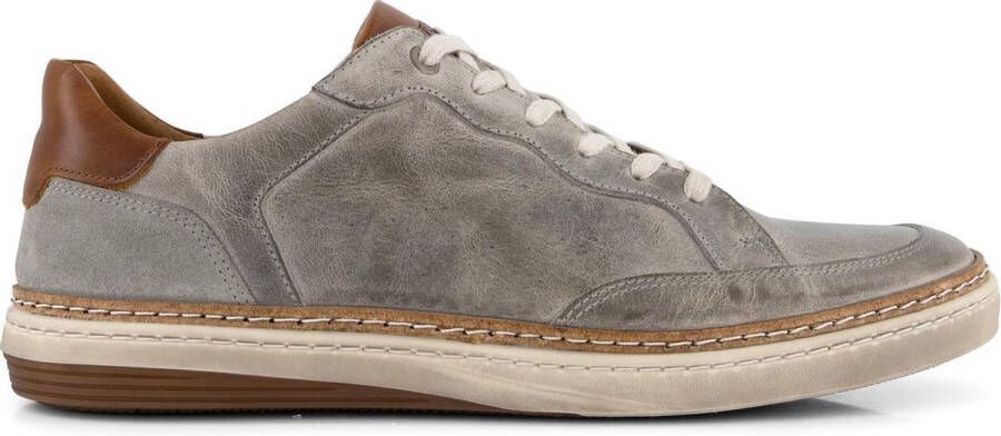 Travelin ' Northampton Casual leren herensneakers Veterschoen Grijs leer