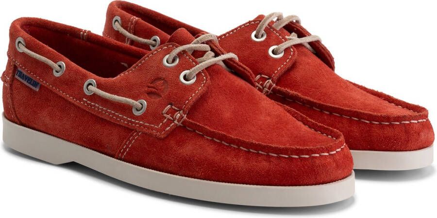 Travelin ' Penzance Dames bootschoenen Suede Leer instappers vrouwen Rood