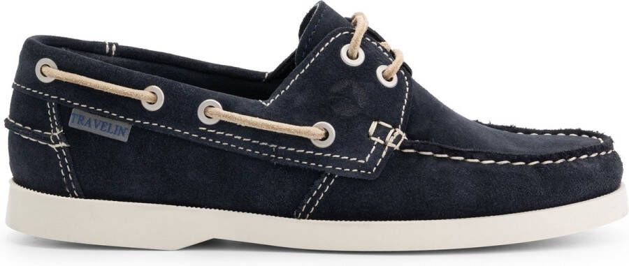 Travelin ' Penzance Damesschoenen mocassins Suede Leer instappers vrouwen Donkerblauw leer