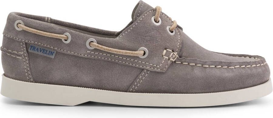 Travelin ' Penzance Damesschoenen mocassins Suede Leer instappers vrouwen Grijs leer