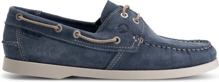 Travelin ' Penzance Herenschoenen bootschoenen Suede Leer instappers mannen Lichtblauw