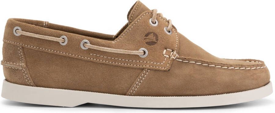 Travelin ' Penzance Herenschoenen mocassins Suede Leer instappers mannen Lichtbruin leer