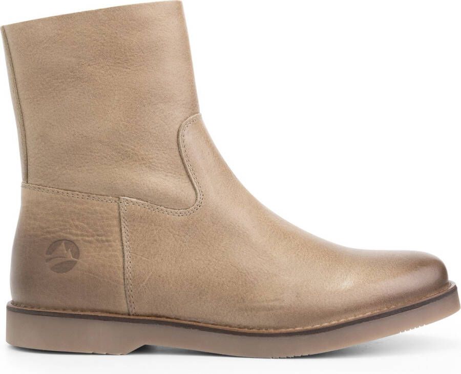 Travelin ' Pleubian Dames Leren Enkellaarzen Nette schoenen vrouwen Taupe Leer