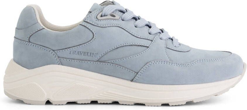 Travelin ' Rampton Dames sneakers 100% leer Veterschoenen Lichtblauw