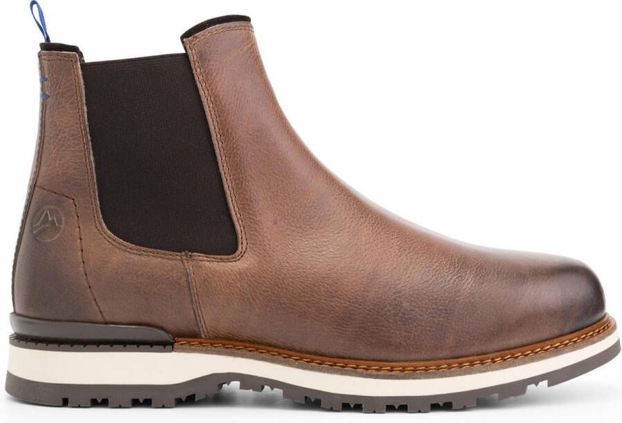 Travelin ' Ravik Heren chelsea boots Leren schoenen Wol gevoerd Bruin leer