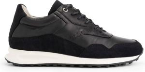 Travelin ' Rennes Leren Damessneakers Veterschoenen Zwart Leer