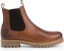 Travelin ' Rosseland Heren Leren Chelseaboots Wol gevoerd Cognac Leer - Thumbnail 1