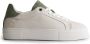 Travelin ' Santec Leren Damessneakers Veterschoenen Wit Groen leer - Thumbnail 2