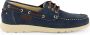 Travelin Seaport Dames Instappers Leren Moccasins met veter Blauw - Thumbnail 1