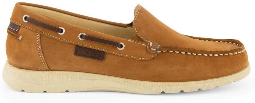 Travelin Seatown Dames Instappers Leren Moccasins Cognac