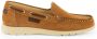 Travelin Seatown Dames Instappers Leren Moccasins Cognac - Thumbnail 1