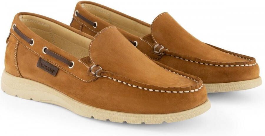 Travelin Seatown Dames Instappers Leren Moccasins Cognac