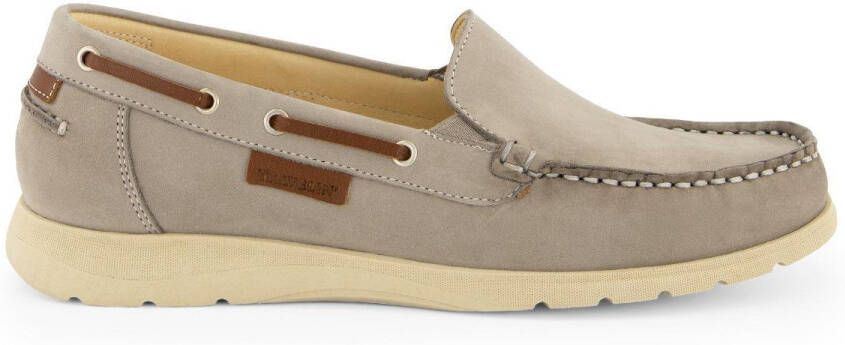 Travelin Seatown Dames Instappers Leren Moccasins Grijs