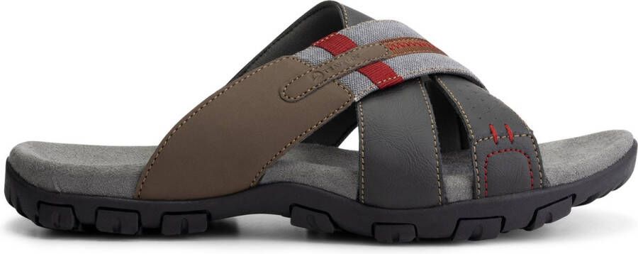 Travelin' Travelin Solsvik Slipper Leren Outdoor- Sport- en WandelSablealen met Profielzool Grijs