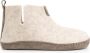 Travelin ' Stay Home Dames hoge sloffen Wollen pantoffels Suede zool Zand Beige - Thumbnail 1