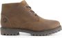 Travelin ' Thorning Heren Suede leren Halfhoge veterschoenen Cognac leer - Thumbnail 2