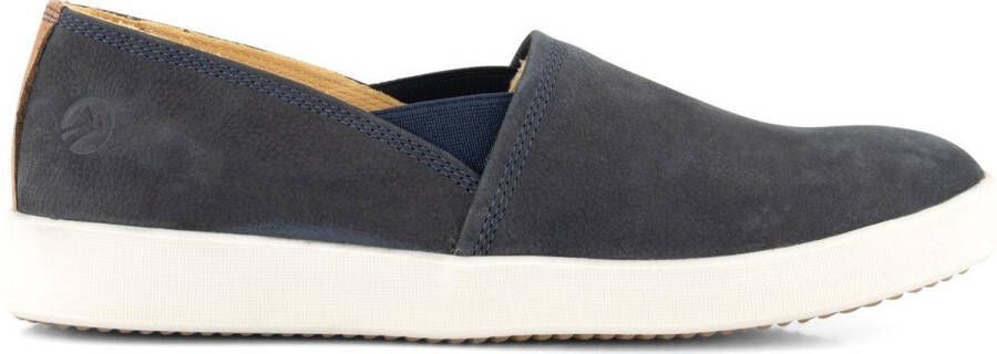 Travelin ' Tours Dames Leren instappers Slip-On Espadrilles Blauw Leer