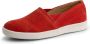 Travelin ' Tours Dames Leren instappers Slip-On Espadrilles Rood Suede Leer - Thumbnail 3