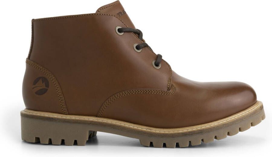 Travelin ' Tovgard Heren leren Halfhoge veterschoenen Cognac leer