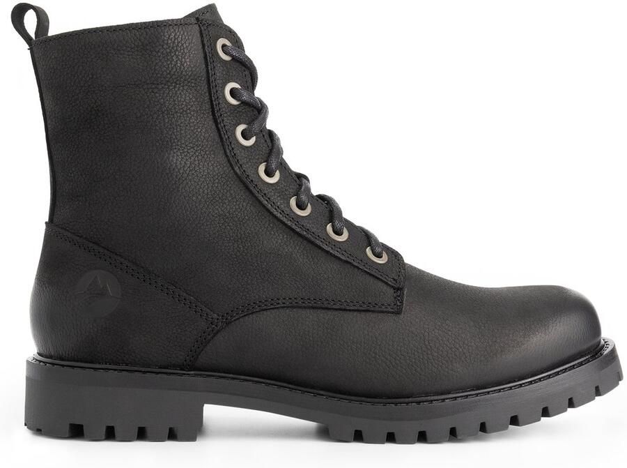 Travelin ' Akland Heren Veterboots Nubuck Zwart