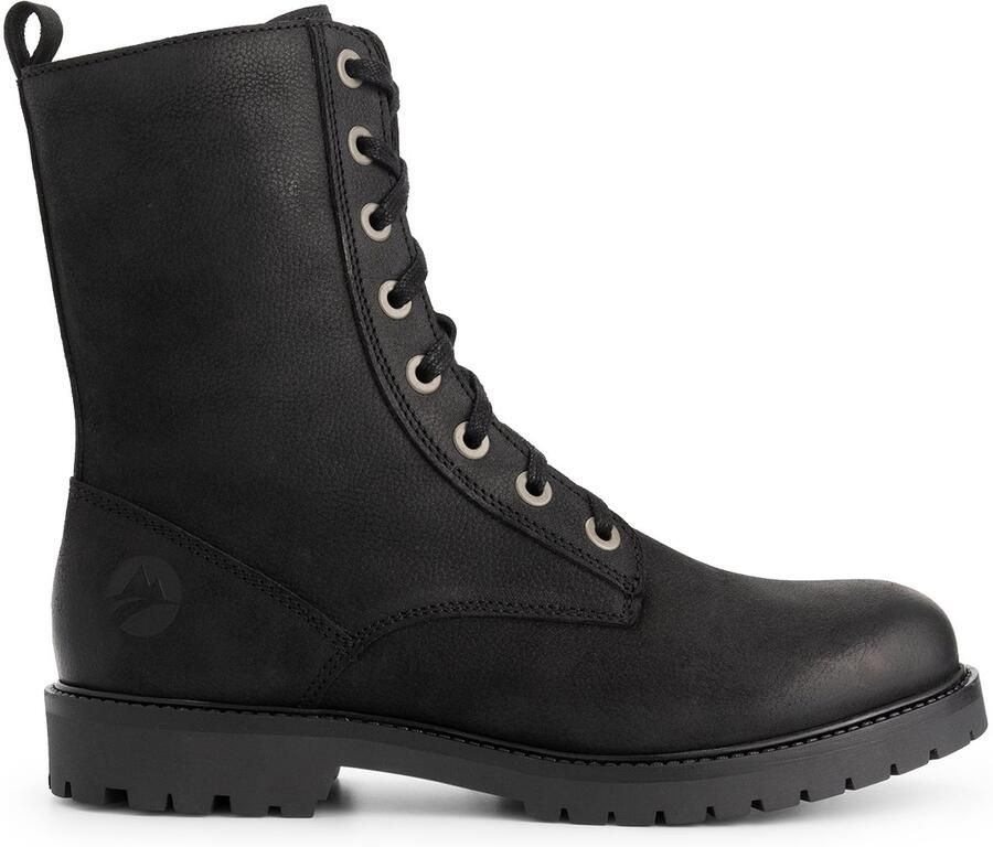 Travelin ' Bossvika Dames Veterboots met rits Nubuck Zwart