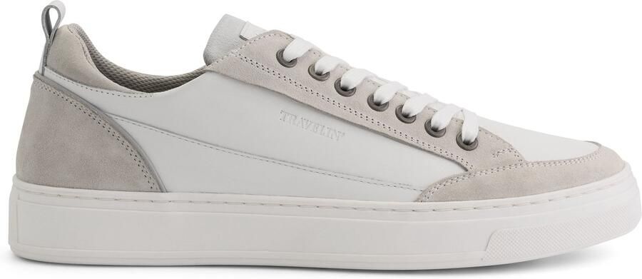 Travelin ' Croft Herensneakers 100% leer Veterschoenen Wit-zand
