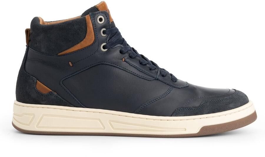 Travelin ' Durham Heren Hoge sneakers Leer Navy