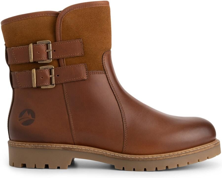 Travelin ' Elva Dames Enkellaarzen Wolgevoerd Cognac