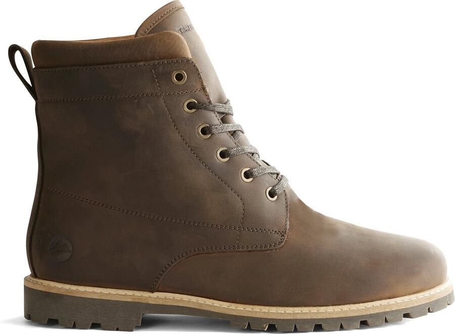 Travelin Esbjerg Heren Veterboots Vibram zool Donkerbruin Leer