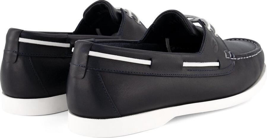 Travelin ' Exmouth Heren Leren Moccasins met veter Boot schoen Blauw Leer - Foto 7