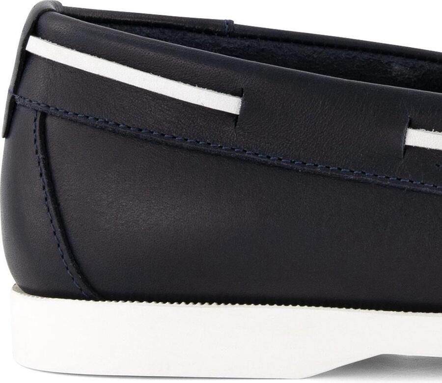 Travelin ' Exmouth Heren Leren Moccasins met veter Boot schoen Blauw Leer - Foto 4