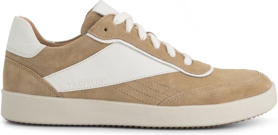 Travelin ' Falnes Dames Sneakers Leer Zand