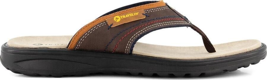 Travelin ' Fiksdal Heren Teenslipper Outdoor- Sport- en Wandelsandalen met Profielzool Bruin - Foto 10