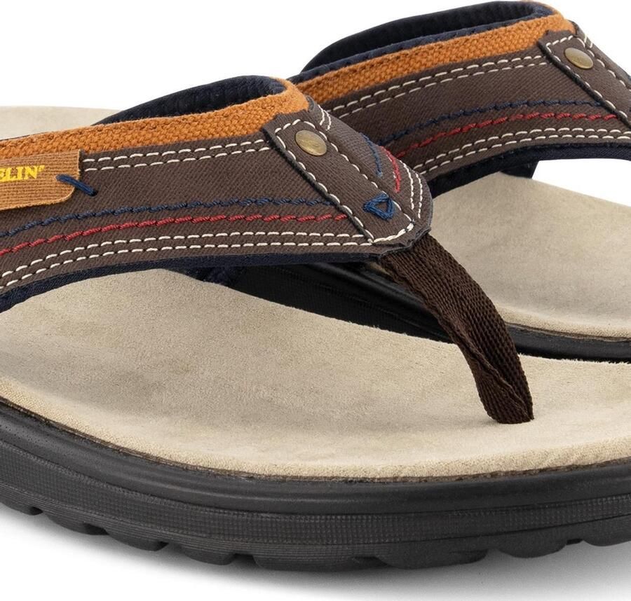 Travelin ' Fiksdal Heren Teenslipper Outdoor- Sport- en Wandelsandalen met Profielzool Bruin - Foto 2