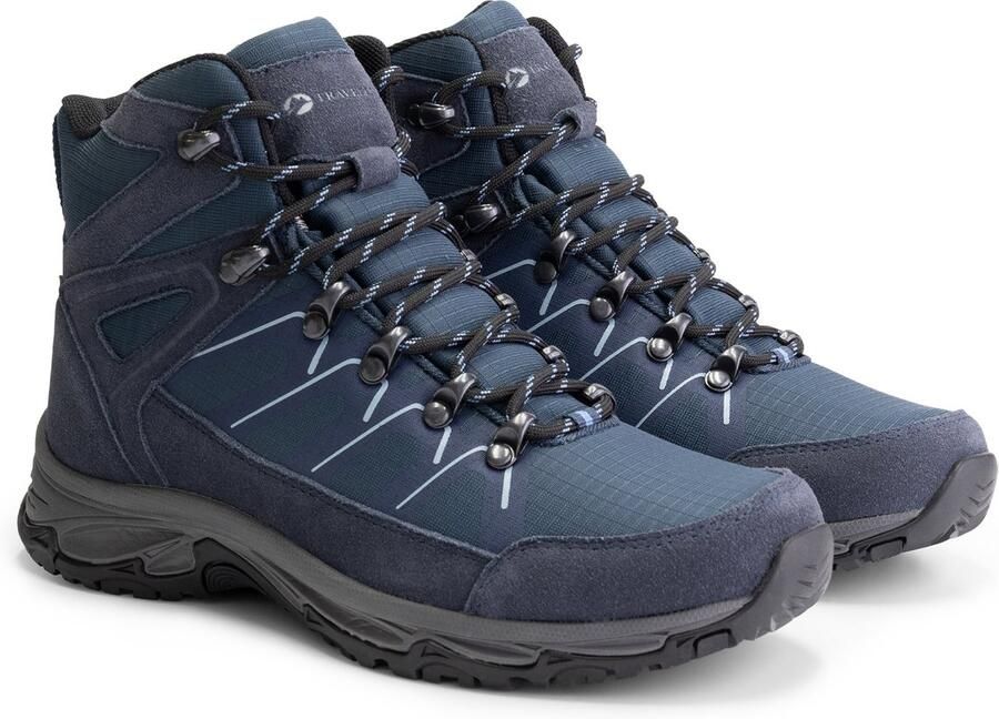 Travelin ' Grenaa Dames Halfhoge wandelschoenen Waterdicht Blauw