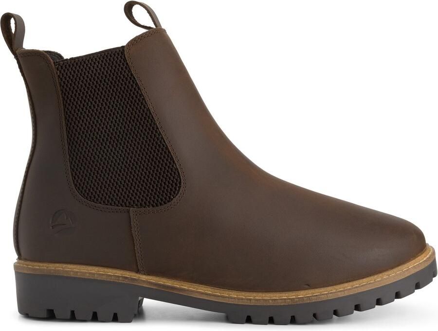 Travelin ' Hossa Heren Chelsea boots Wol gevoerd Donkerbruin