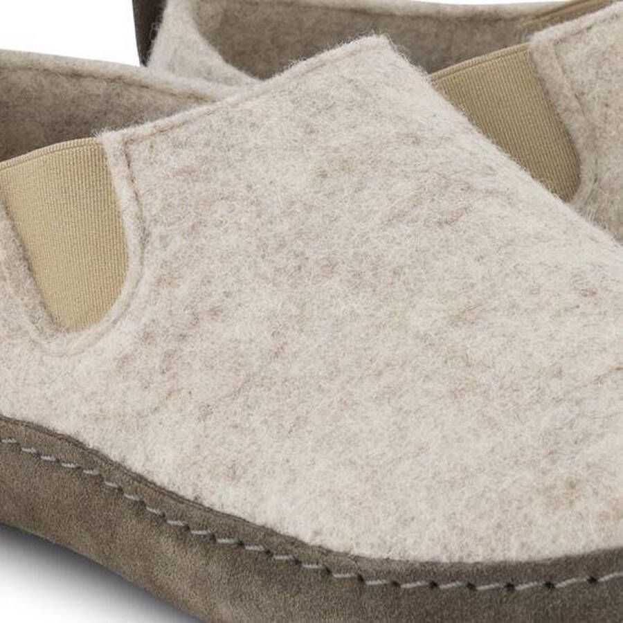 Travelin ' In-Home Dames Sloffen Wollen Pantoffels Suede zool Beige - Foto 2