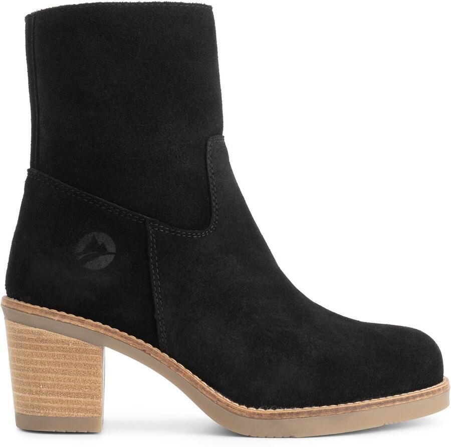 Travelin ' Indre Dames Enkellaarsjes Leer Zwart