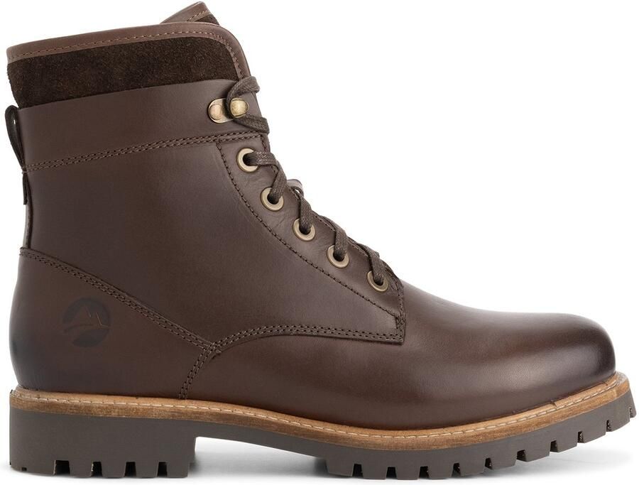 Travelin ' Karhamn Heren Veterboots Leer Donkerbruin