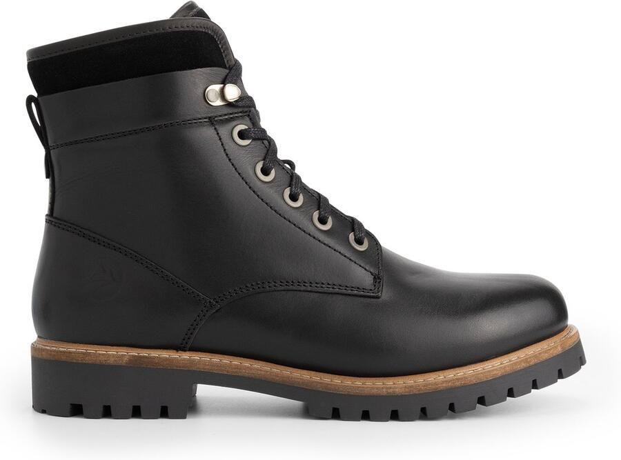 Travelin ' Karhamn Heren Veterboots Leer Zwart